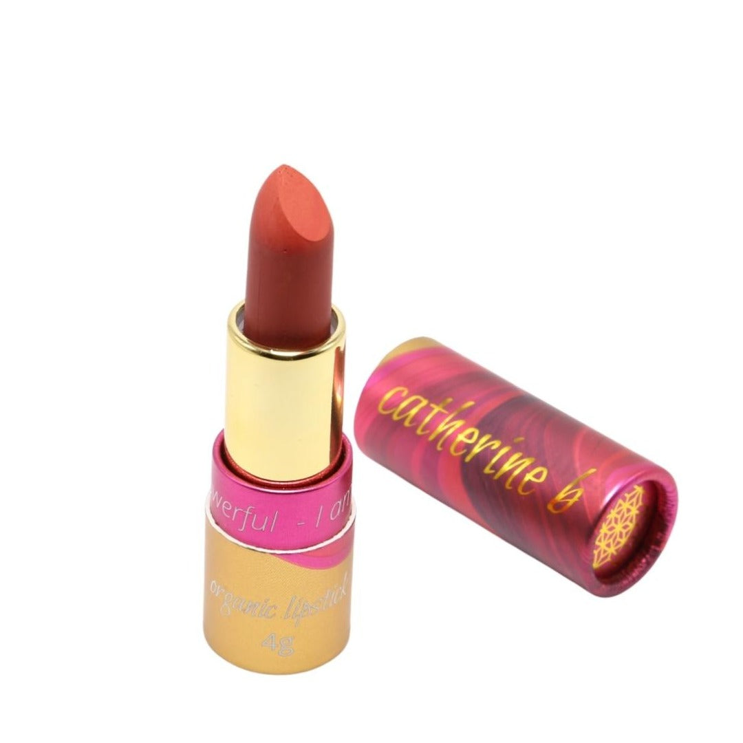 Flourish - Shimmery Orange Brown Deep Coral Long Lasting Organic Lipstick 4g tube
