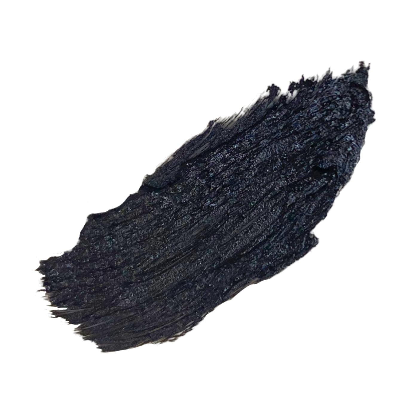 coal black eyebrow swatch on white background