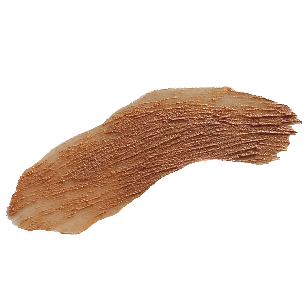 envision golden nude eyeshadow/blush smear on white background