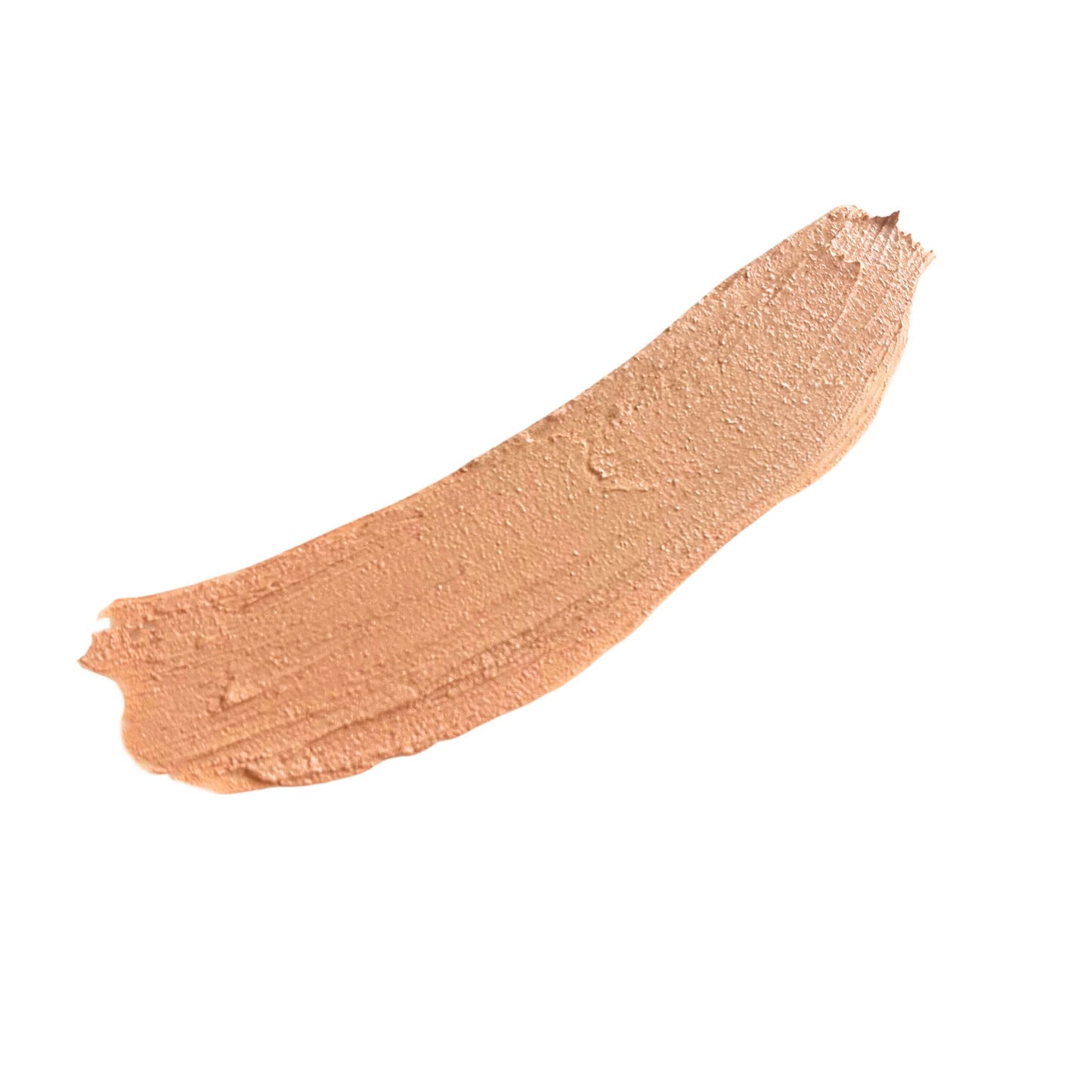 white background with a smear of stunning foundation a light apricot colour