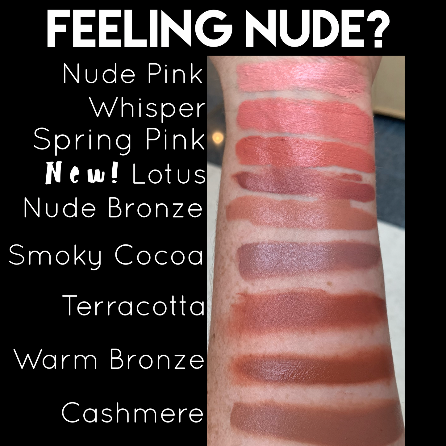 Lotus - Soft Neutral Nude Shimmery Brown Pink Long Lasting Organic Lipstick