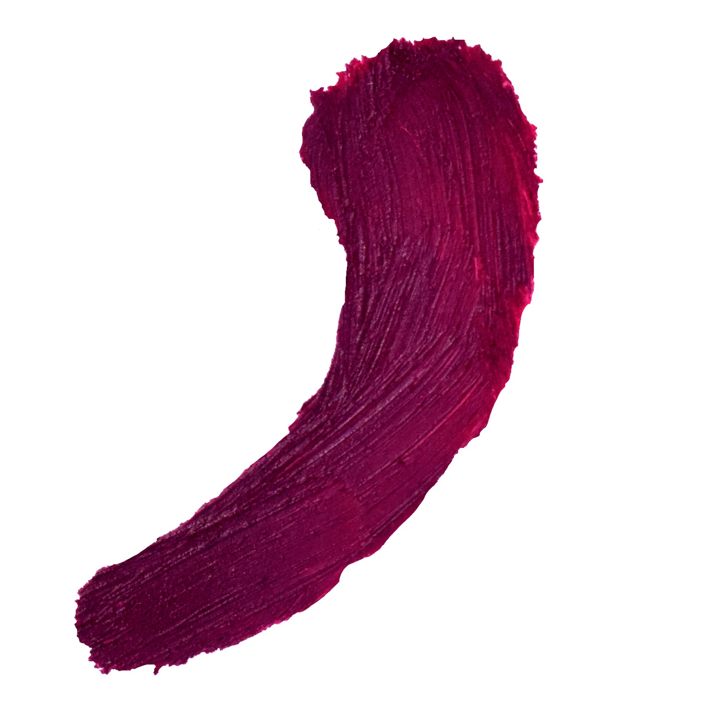 Emanare - Bold Dark Berry Plumb Red Organic Lipstick swatch on white bacjground