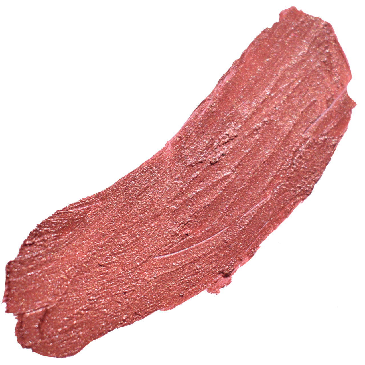 Enchant - Shimmery Soft Bronze Organic Lipstick swatch on white background