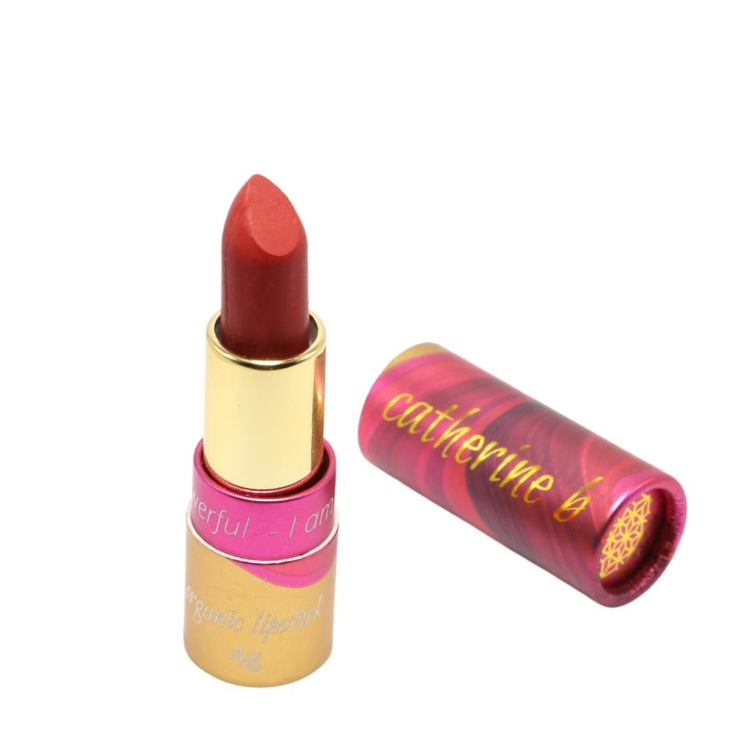 Brick Red - Rich Orange Red Organic Lipstick 4g tube