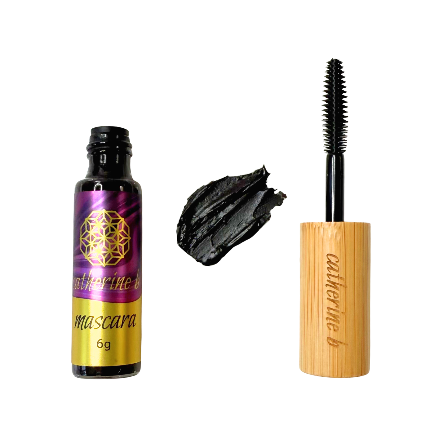 Organic Volumising Mascara that last all day, doesn't smudge and safe for sensitive eyes.