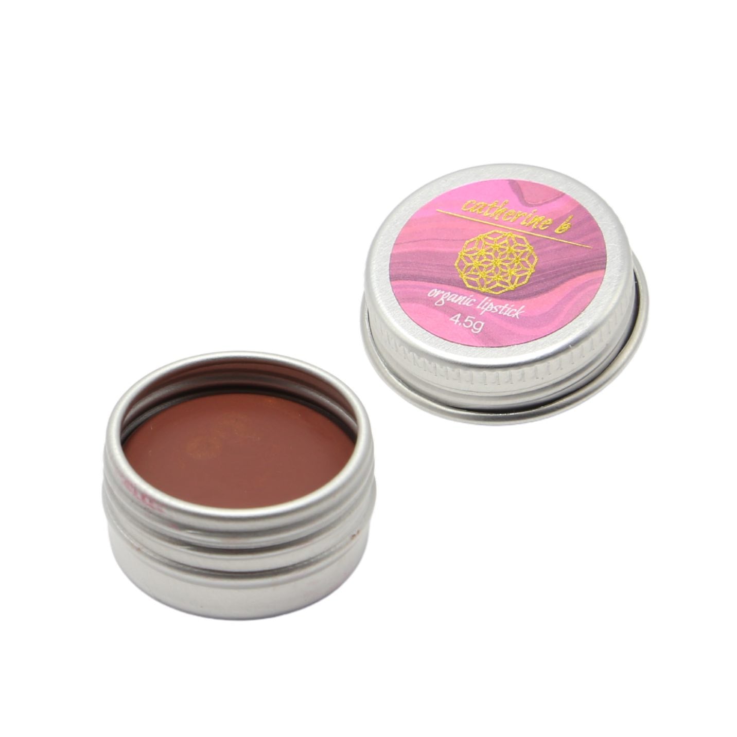 Cocoa Glow - Rich Chocolate Brown Gold Organic Lipstick 4.5g tin