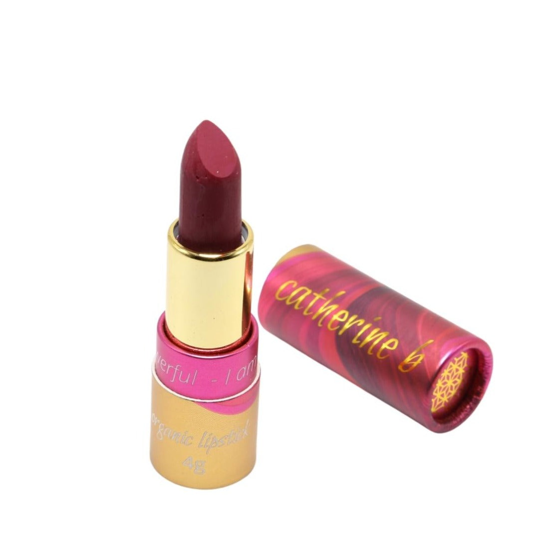 Emanare - Bold Dark Berry Plumb Red Organic Lipstick 4g tube