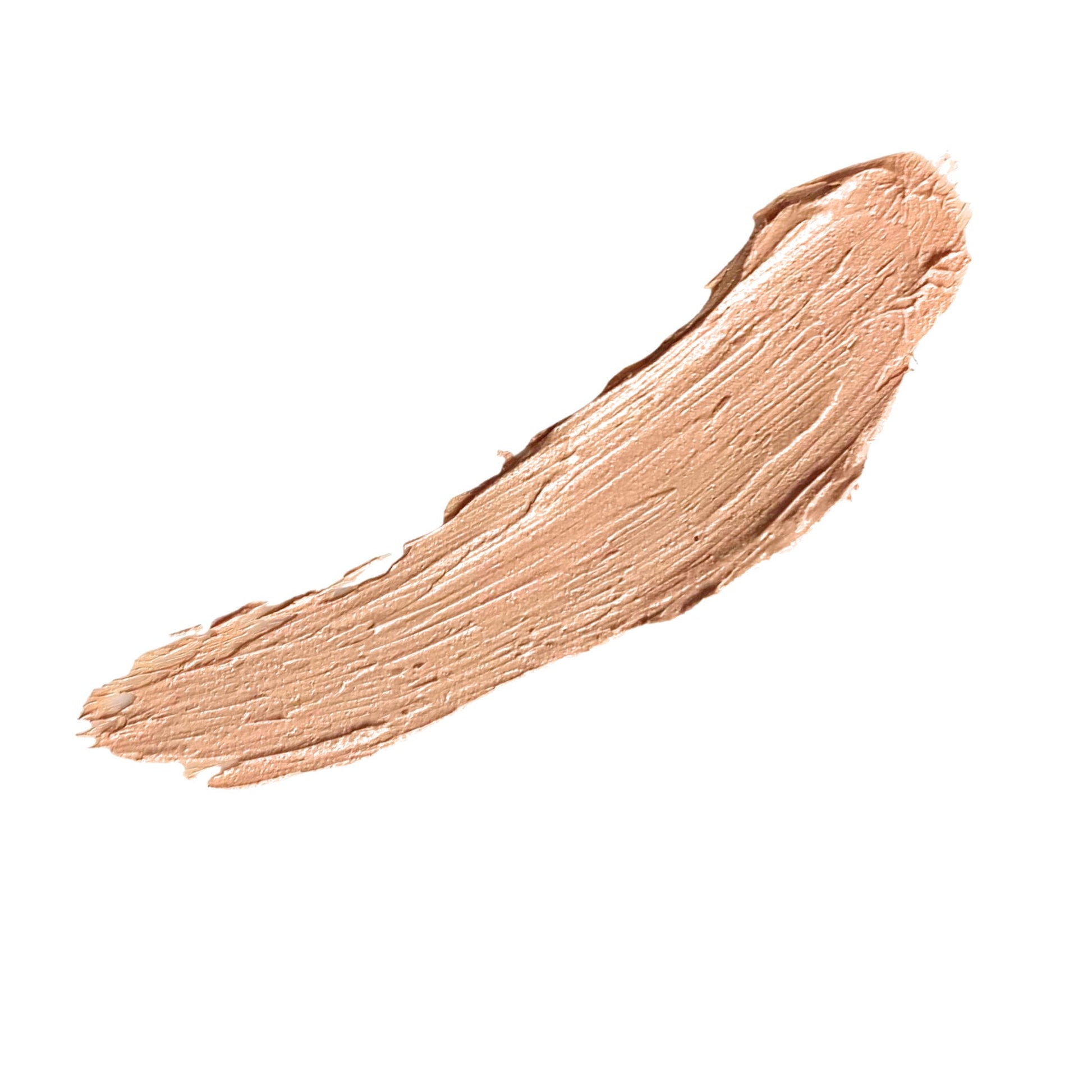light tan peach smear of graceful foundation on white background