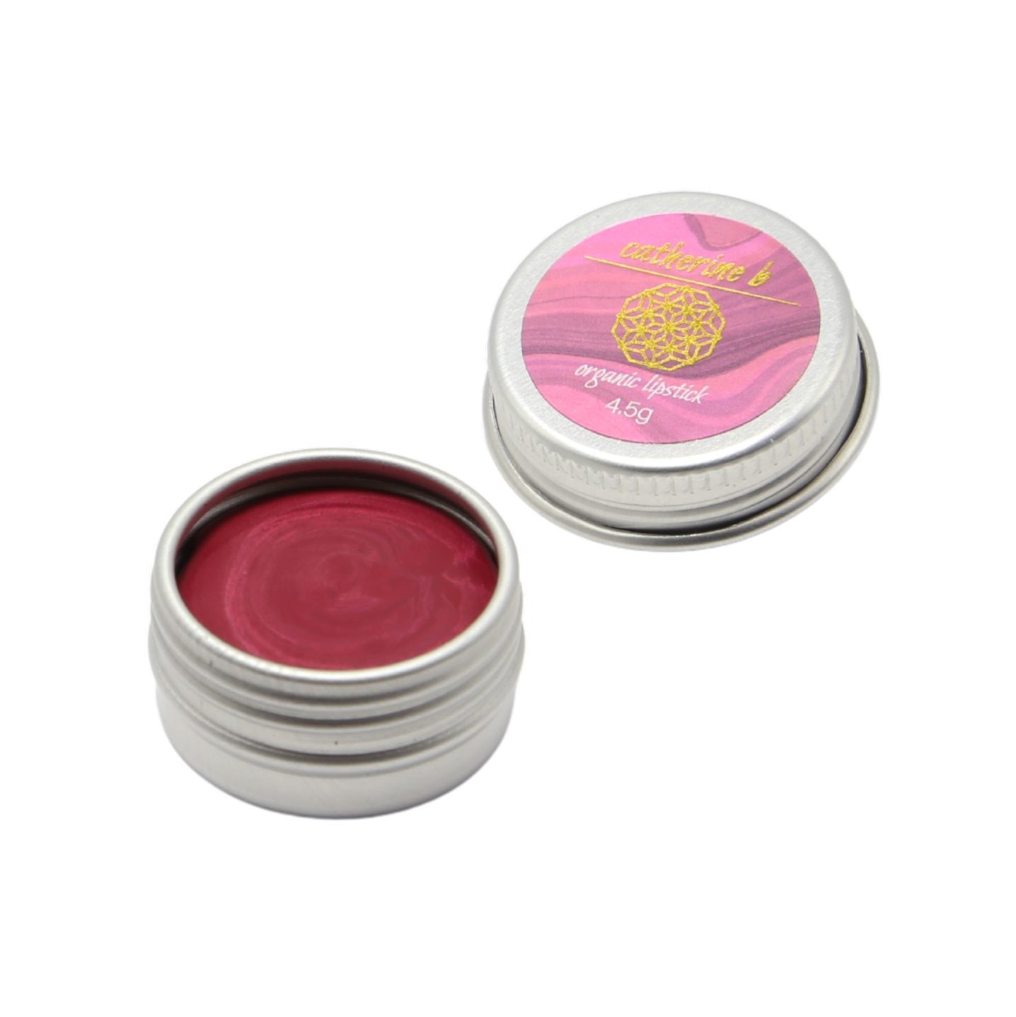 Tango - Dark Rich Raspberry Red Pink Organic Long Lasting Lipstick 4.5g tin