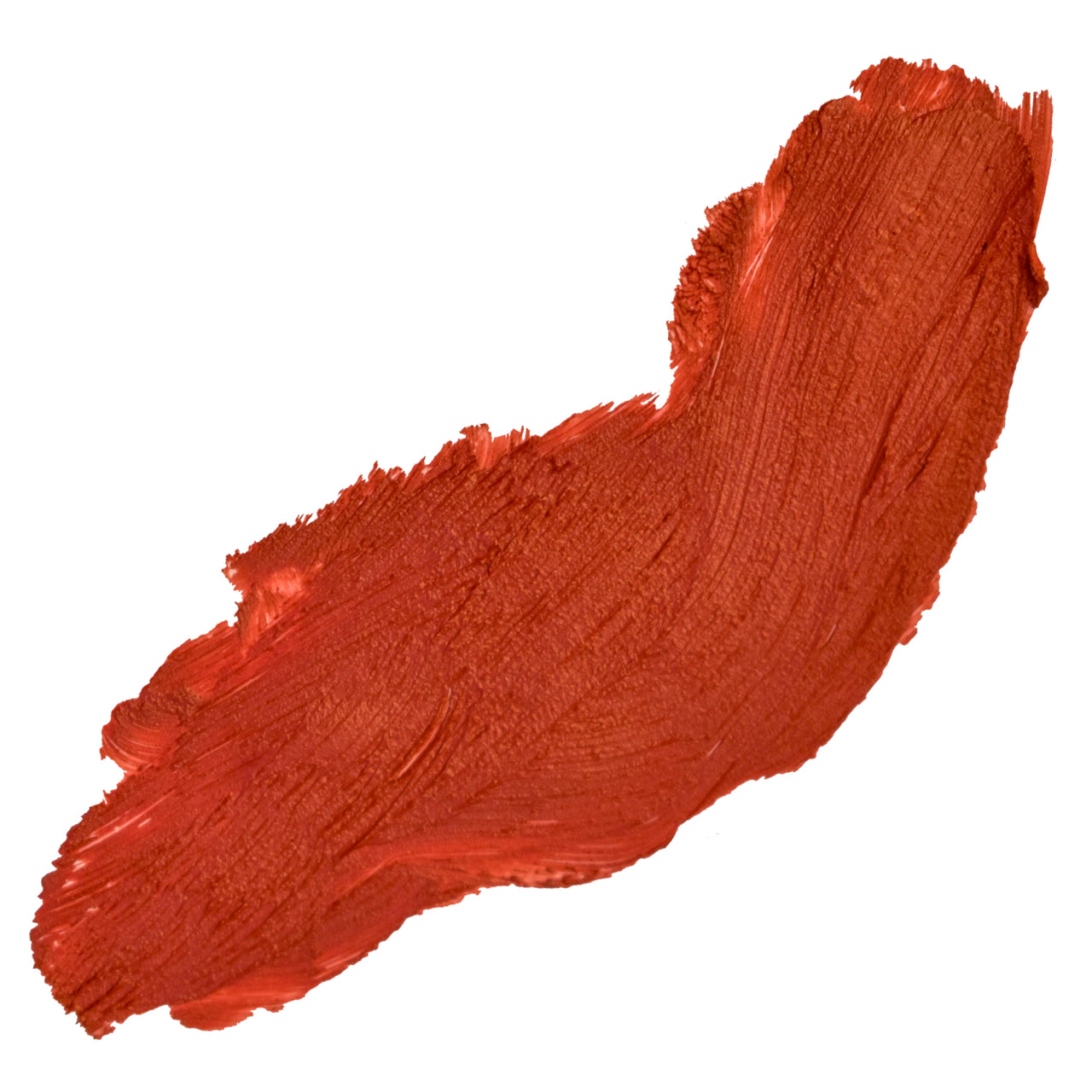 Flourish - Shimmery Orange Brown Deep Coral Long Lasting Organic Lipstick swatch white background